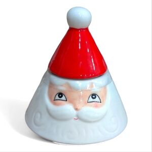 Johanna Parker‎ Retro Christmas Santa Claus Small Jar Canister Creamer